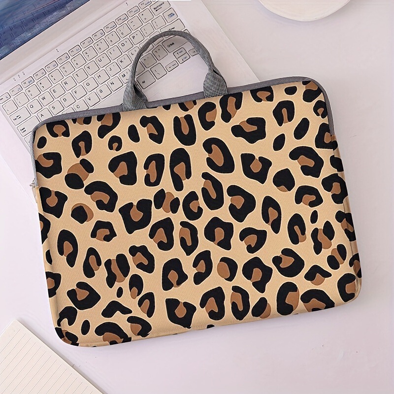 Cross-border New Leopard Print Dot Figure Computer Bag Soft Laptop Fabric Cover for 15-inch Laptop