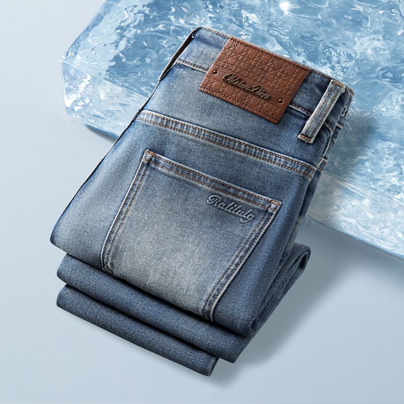 High-End Trendy Men's Jeans Spring/Summer 2026 New Straight Slim Fit Casual Stretch Versatile Men's Pants