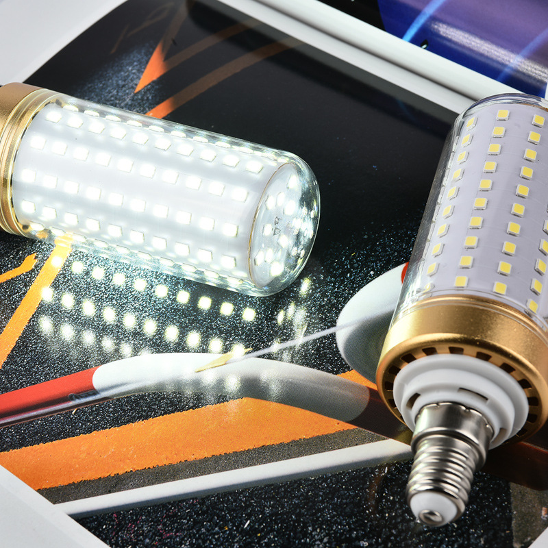 Bombilla led súper brillante lámpara de ahorro de energía para el hogar lámpara de maíz e27 rosca grande E14 fuente de luz de araña de cambio de tres colores