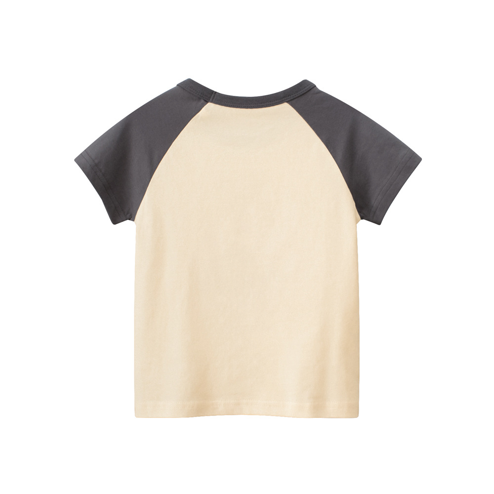 27kids ropa para niños verano nuevo estilo estilo occidental para niños camiseta de manga corta para niños bebé versión coreana tigre transfronterizo suministro de ropa para niños