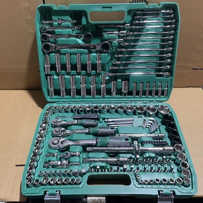 150-Piece Auto Repair Tool, Mühərrik tənzimləmə alətləri - 151-piece-set-of-72-tooth-auto-repair-grade