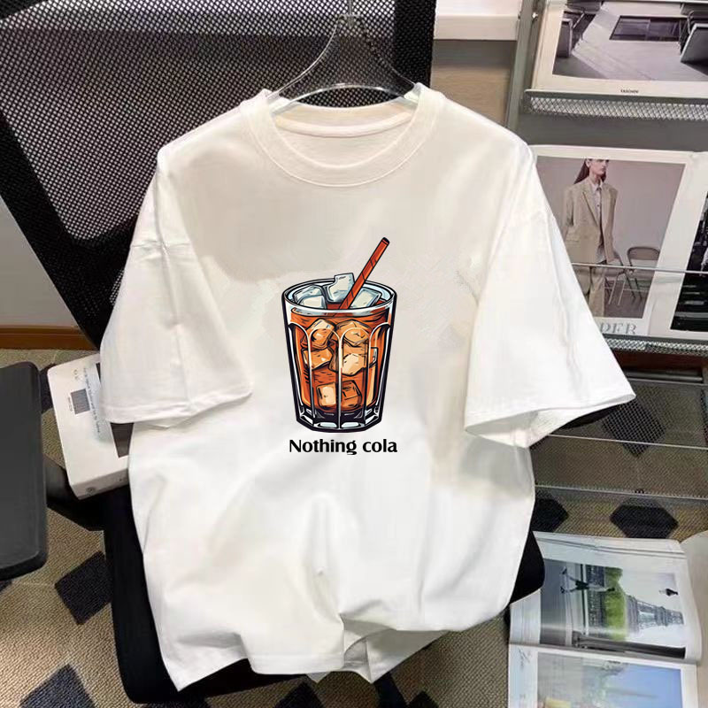 White short sleeve-Nothing cola