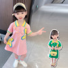 Summer dress, girl's skirt, children's clothing, Korean style, polo collar, high collar