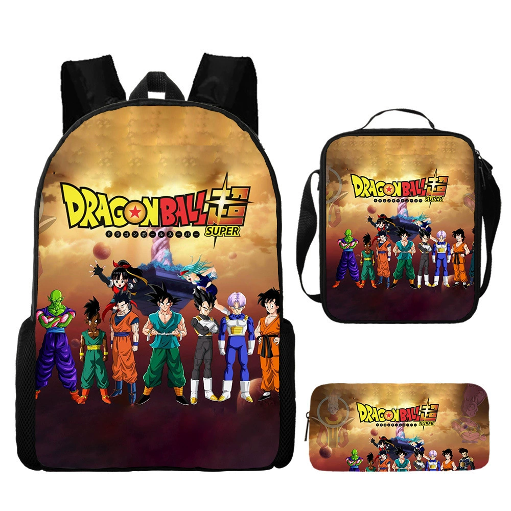 Dragon Ball, рюкзак, школьная сумка для учеников начальной школы, набор, пенал, первоклассная и средняя школа, набор из 3 предметов