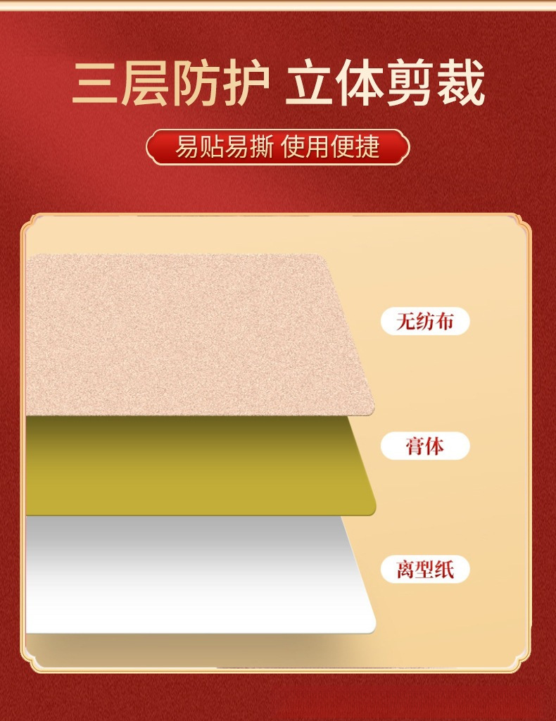 Tianma Sanqi Meridian Warming Patch 8 Pcs Moxibustion Plaster for Neck Shoulder Back Knees in use