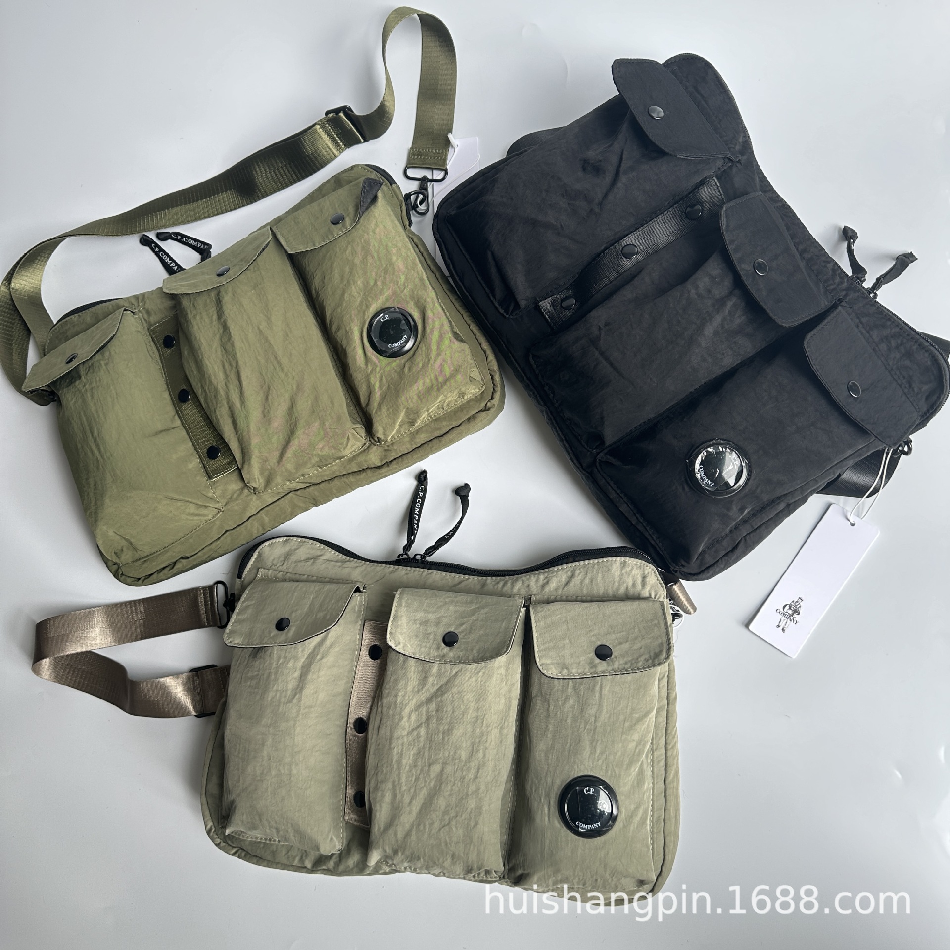 2024 New Men's Lens Functional Style Single Room Crossbody Bag Autumn New Product