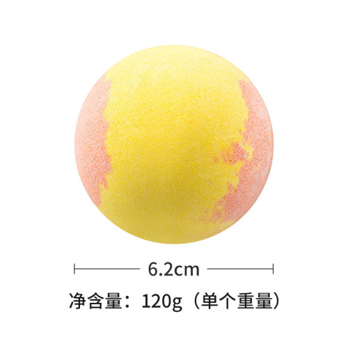 Cross-border two-color bath salt ball 120g essential oil mixed color bath ball hotel bubble bath bath salt wholesale foot bath ball