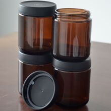 茶色密封罐套装  食品级家用咖啡豆避光防潮保鲜储存罐 亚马逊