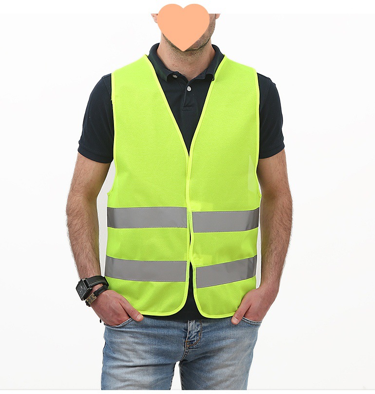 chaleco reflectante chaleco de construcción fluorescente sanitario trabajador construcción de seguridad nocturna ropa chaqueta de viaje nocturno fijo