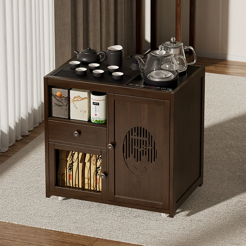 Мобильный чайный шкаф чайный стол чайный стол боковой шкаф под стойкой из массивной древесины