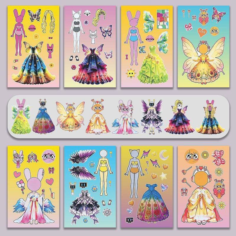 新款节奏盒子制服版换装贴纸sprunki创意儿童益智解压玩具diy贴画|undefined