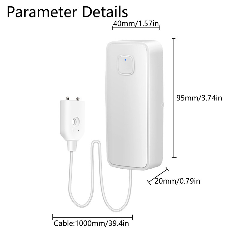 TUYA Graffiti APP Flood Detection Kitchen Bathroom WIFI Water Leak Buzzer Sound Alarm Flood Alarm