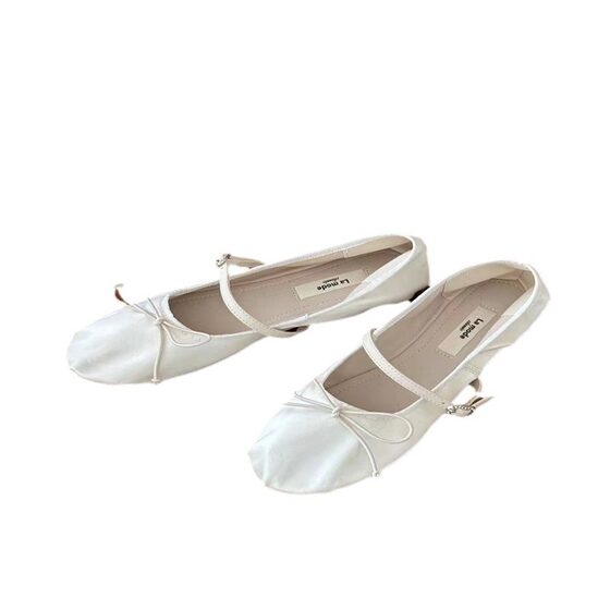 2024 New Ballet satin dance shoes exquisite rhinestone buckle Inner height increasing shoes