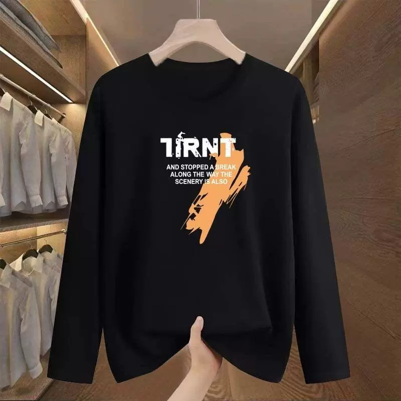 长袖T恤男士2025春秋季户外上衣潮流宽松内搭秋衣打底衫时尚卫衣