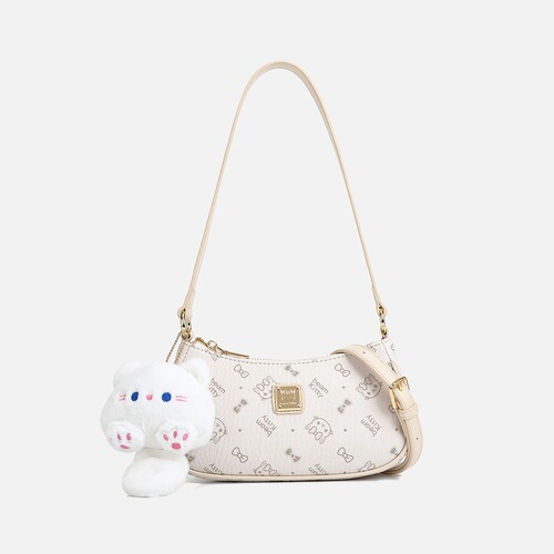 Bago Lady 2025 Unique Cartoon Print Baguette Bag, Versatile Mini Shoulder Bag for Women, Crossbody Bag 8205-3