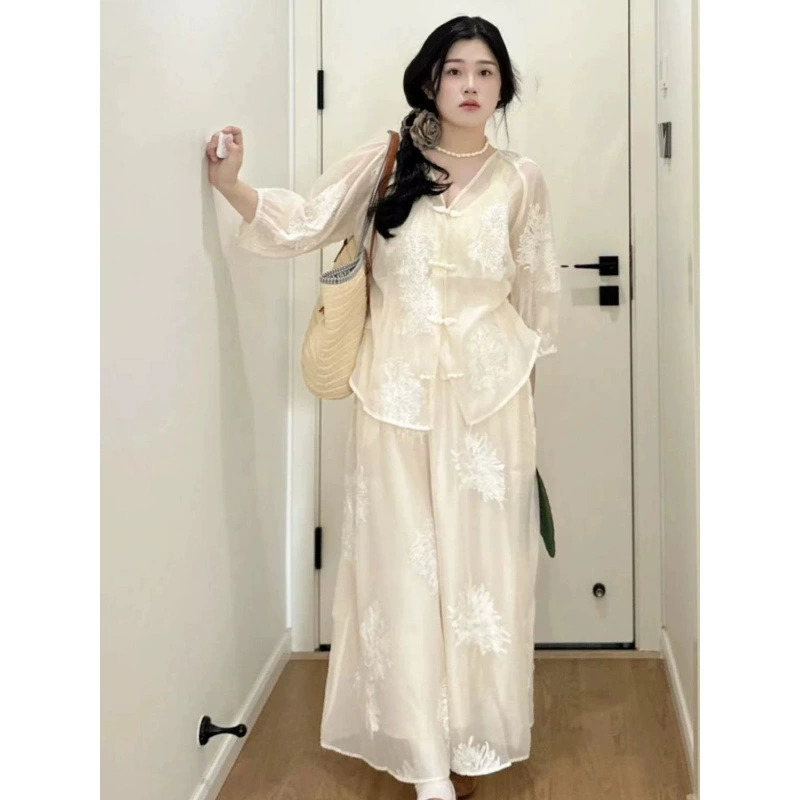 Свежая девушка Новый китайский стиль набор тяжелого стиля вышивка ретро стиль толстый