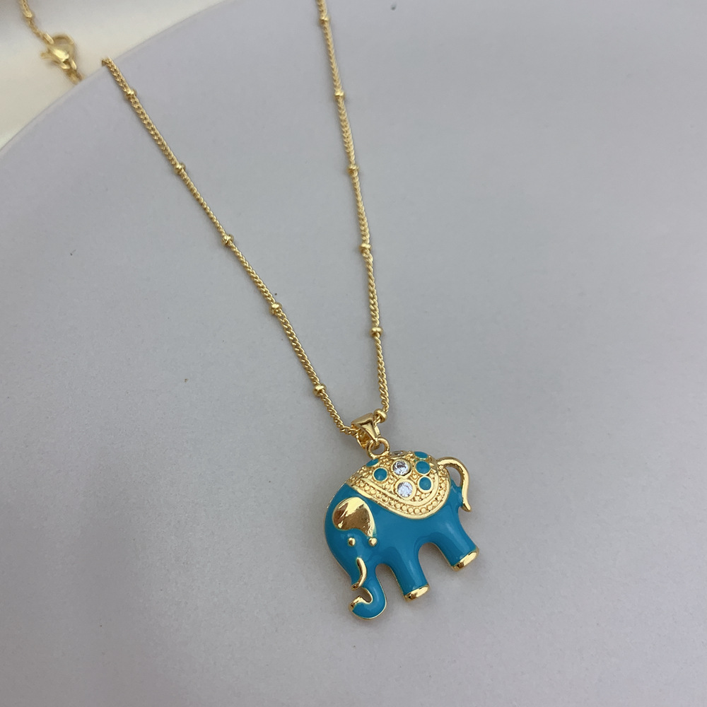 Elephant Pattern Simple Style Elephant Alloy Plating Women's Pendant Necklace