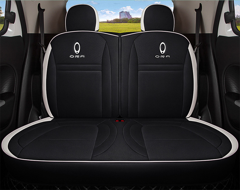 Euler R1 Black Cat special seat cover 21 22 white cat car cushion four seasons all-inclusive linen decorative seat cover