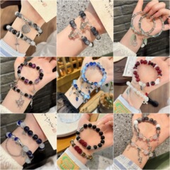 新商品の爆珠手串蝶結びの周辺の大衆高級手串デザインのビーズの甘い親友の手飾りins風