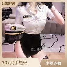 朵蜜拉情趣内衣批发睡衣女激情套装女警制服诱惑衣服一件代发警服