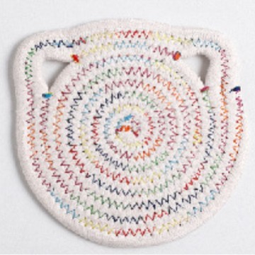 Posavasos de cuerda de algodón orejas de gato de 18 cm de color
