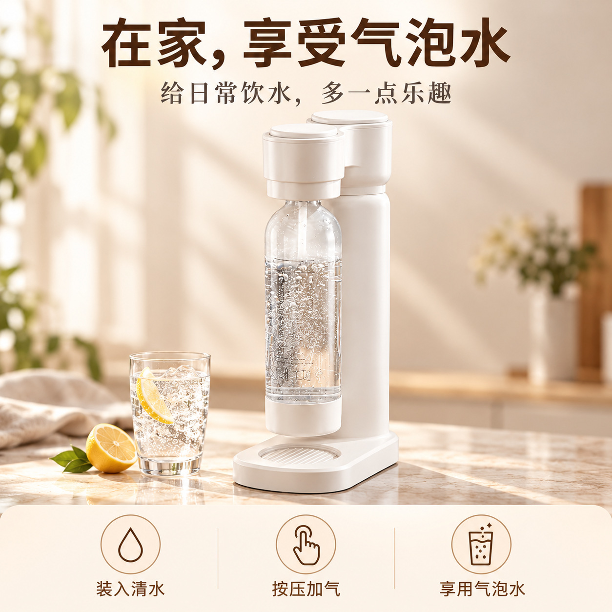 KT-160气泡水机家用苏打水制造机奶茶店商用碳酸汽水机气泡机