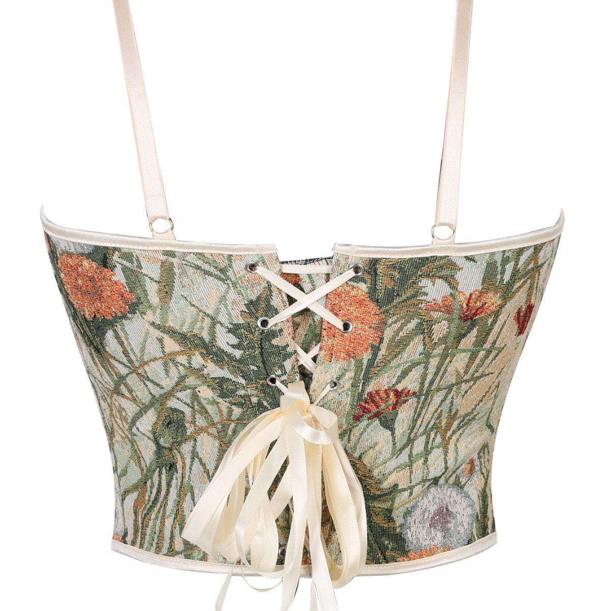 Retro pequeño fresco pinturas al óleo idílicas impresión de hombro cabraje plástico chaqueta Amazon venta rápida TEMU mercancías transfronterizas