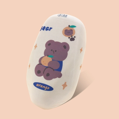 Circle Pad Mat – Electric vehicle foot mat - emma-air-force-snapdragon-cushion-orange-bear