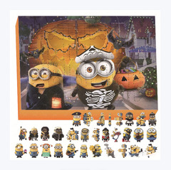 クロスボーダー新ミニオンハロウィンカレンダーブラインドボックスクリスマスアドベントカレンダー24カウントダウンサプライズボックス