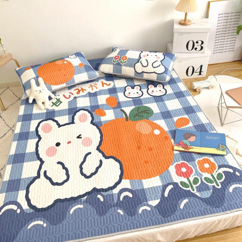 summer latex Borneol air conditioner Soft seats or berths 1.8 fold Mat summer sleeping mat 1.5 Three washing Cartoon