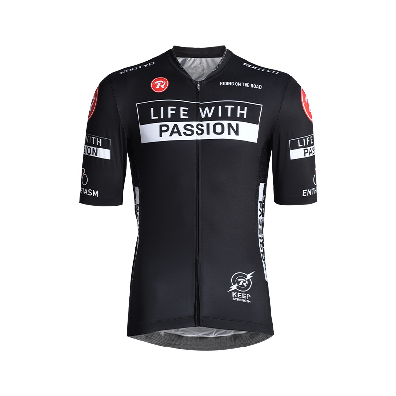 Bicicleta de mangas cortas para hombres de verano de montaña carretera chaqueta pantalones cortos negro y blanco equipo de ropa de bicicleta de secado rápido