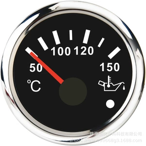 52mm with Alarm Light Pointer Oil Temperature Gauge Thermometer 50-150 ℃   Car and Boat Modification Universal Instrument 12V24V