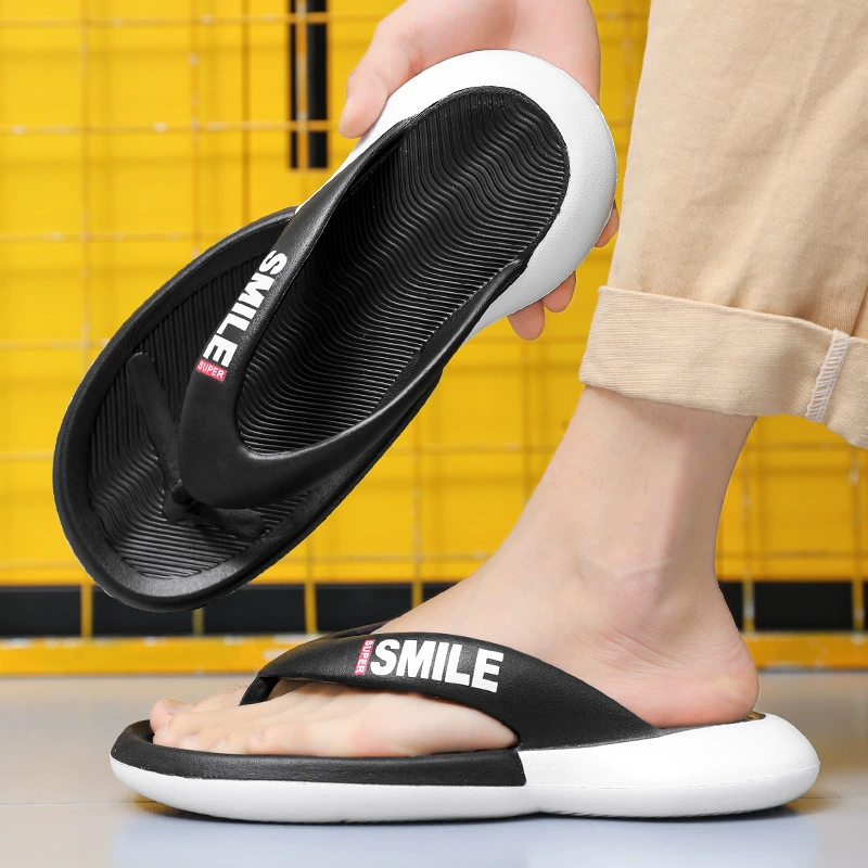Мужские шлепанцы, летние шлепанцы для спорта и отдыха на открытом воздухе, шлепанцы с ощущением какашек, легкие, модные пляжные сандалии на мягкой подошве.