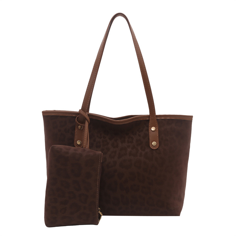 Borsa a spalla con stampa leopardata per donna, tote versatile_voghion.com