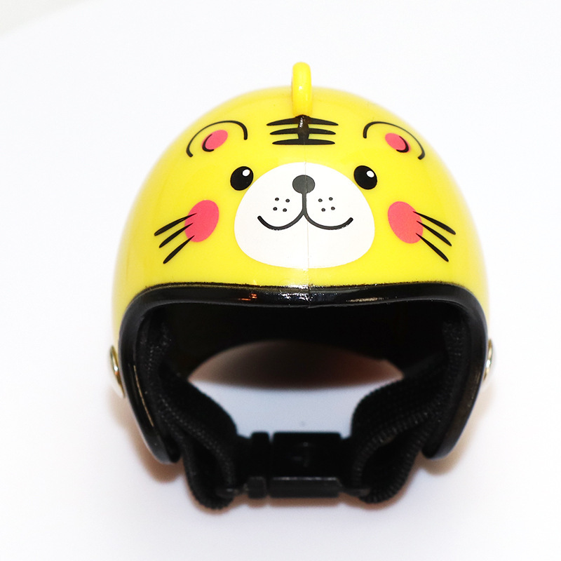 Factory Zodiac Helmet Breaking Duck Cartoon Motorcycle Hat Bamboo Dragonfly Keychain Creative Gift Pendant