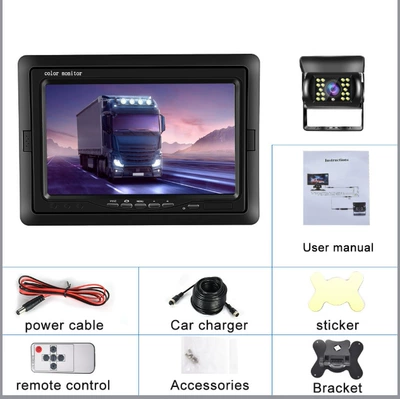 Dual-Channel Video Input High-Definition – Car display - monitor-plus-aviation-bus-camera-plus-20m-lines
