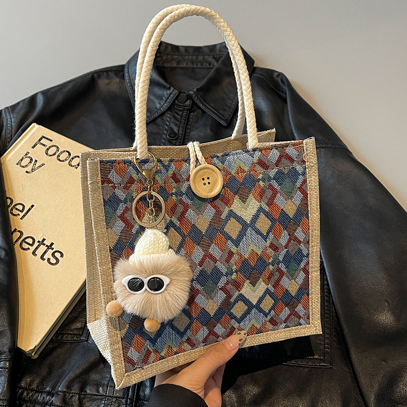 Blue + khaki elf pendant