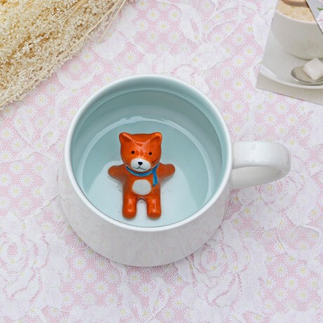 クリエイティブセラミックマグカップかわいいアニメ立体萌え動物牛乳コーヒーカップカップカップカップカップ|undefined