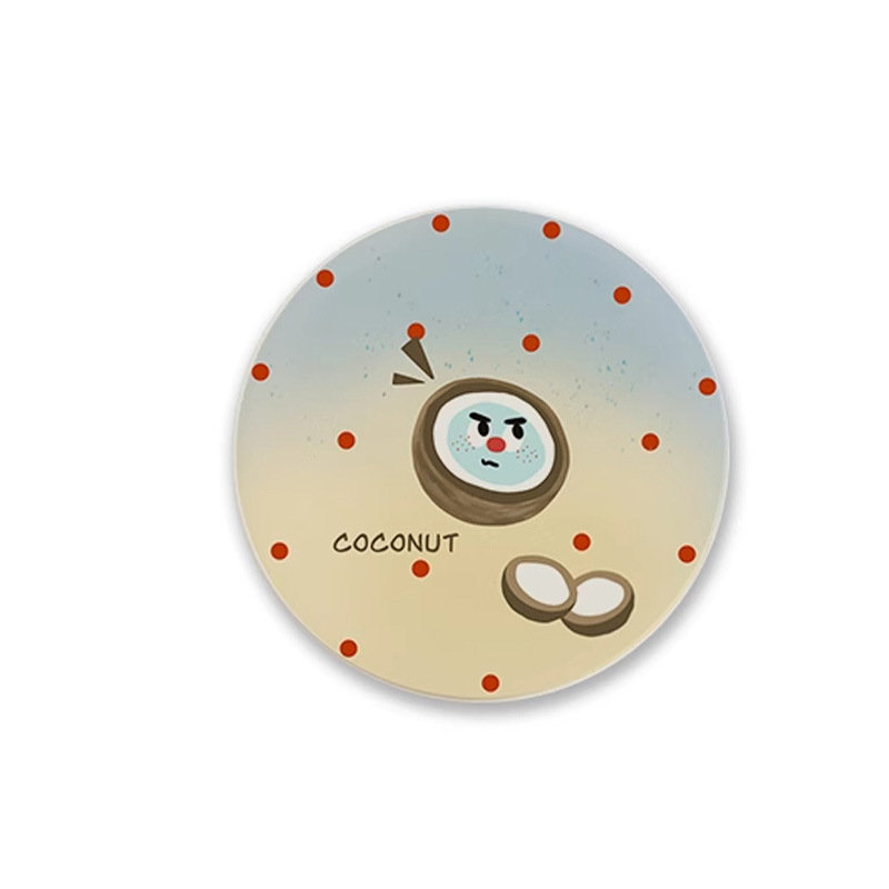 Posavasos de café de oficina de dibujos animados, posavasos de escritorio, posavasos de agua redondos, almohadillas absorbentes de agua de barro de diatomeas, encimera de secado rápido