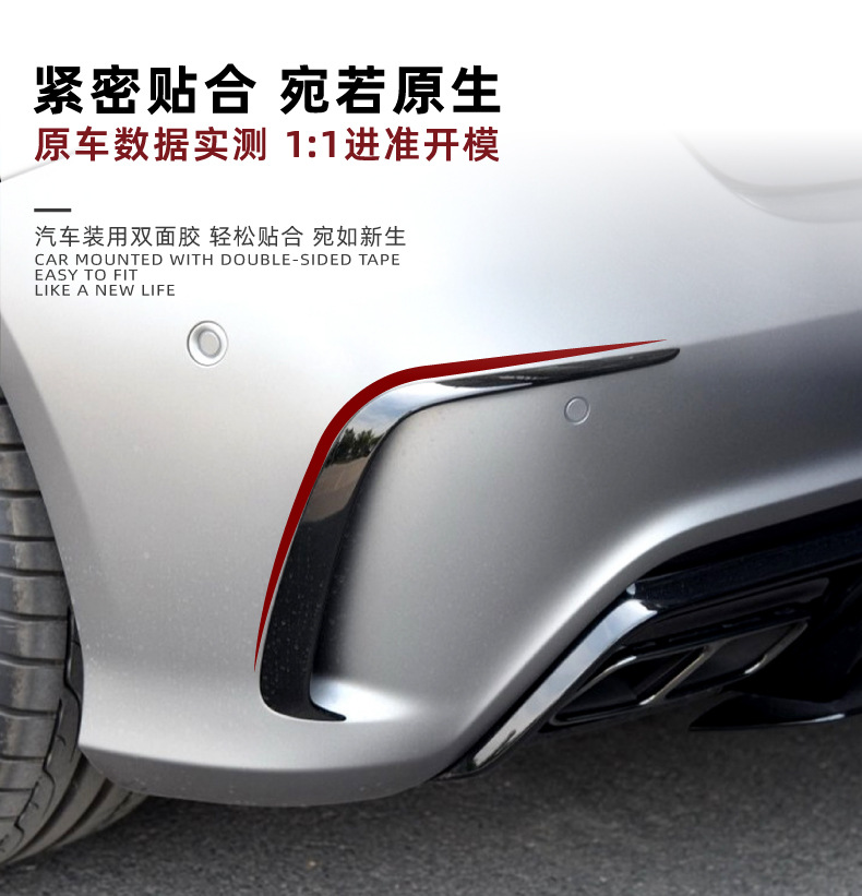 Suitable for Mercedes-Benz A-Class W176 Sport Edition 2013-2018 Rear Air Vent Sticker Exterior Decoration Cross-Border Modification Accessories