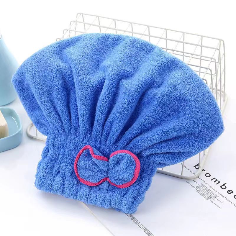 Sombrero de cabello seco de lana de coral damas arco gorro princesa engrosado absorción de agua niñas limpieza de cabello toallas de cuidado del cabello al por mayor image 9