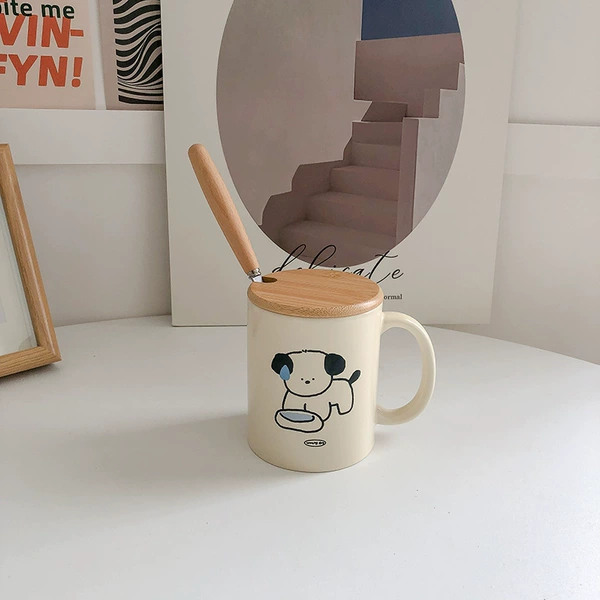 Drink water puppy+(cup lid spoon)