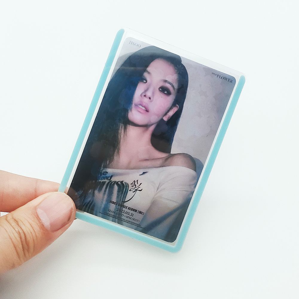 Wang Bao Ke Meng aidou PB tarjeta pequeña Goo titular de la tarjeta Soporte de tarjeta duro B8 recubierto de color lateral integrado Juego de Estrellas transparente