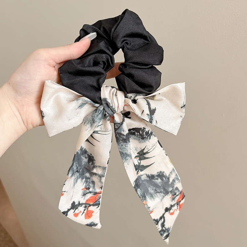 Coreano super grande encaje intestino anillo de cabello para mujeres de alta calidad elástica correa de goma duradera toallas cuadradas para cabello