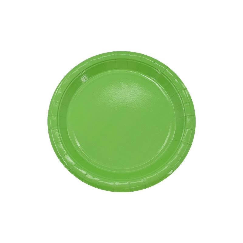 Comercio extranjero transfronterizo Amazon venta caliente de 7 pulgadas 9 pulgadas bandeja de papel desechable platos de pastel para niños fiesta de cumpleaños decoración de cubiertos