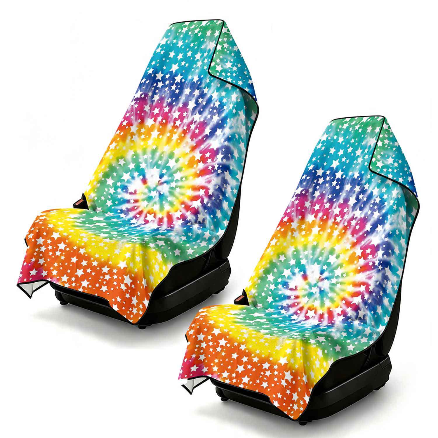 2-piece dual-use car seat cover, ultra-fine fiber, can be used as a beach towel, printed car protective seat cover 6