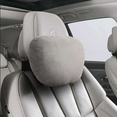 New Energy Vehicle Headrest Headrest - upgraded-punched-suede-gray-single-pack
