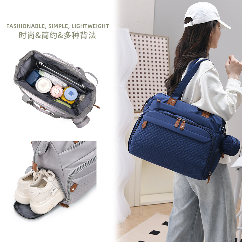 2025 Advanced Backpack Mummy Bag Dry and Wet Separation Wear-Resistant Baby Bag Lightweight Large Capacity Portable Mother and Baby Bag