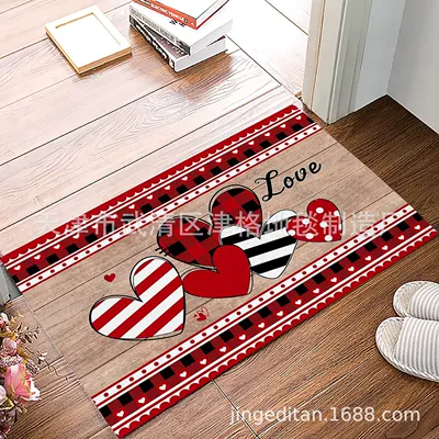 Amazon cross-border Valentine's Day Avtomobil döşəmə paspasları - valentines-day-style-2-40cm60cm