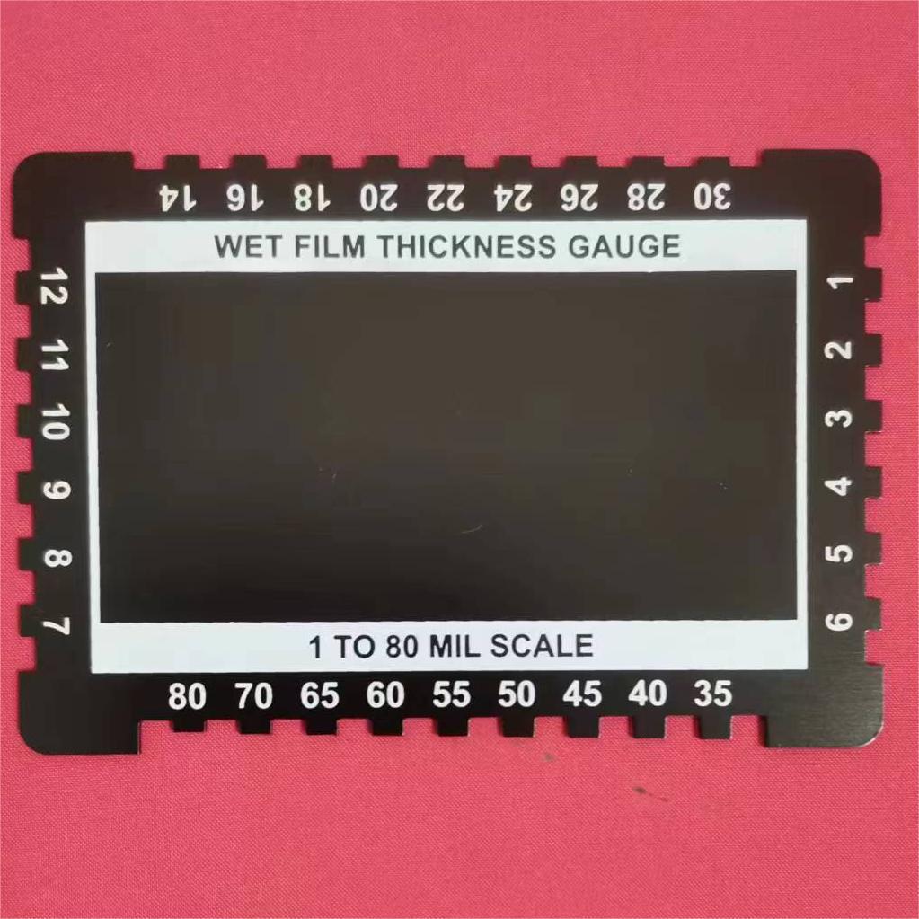 高精度不锈钢六角湿膜梳油漆湿膜测厚仪梳规湿膜卡塑料湿膜片